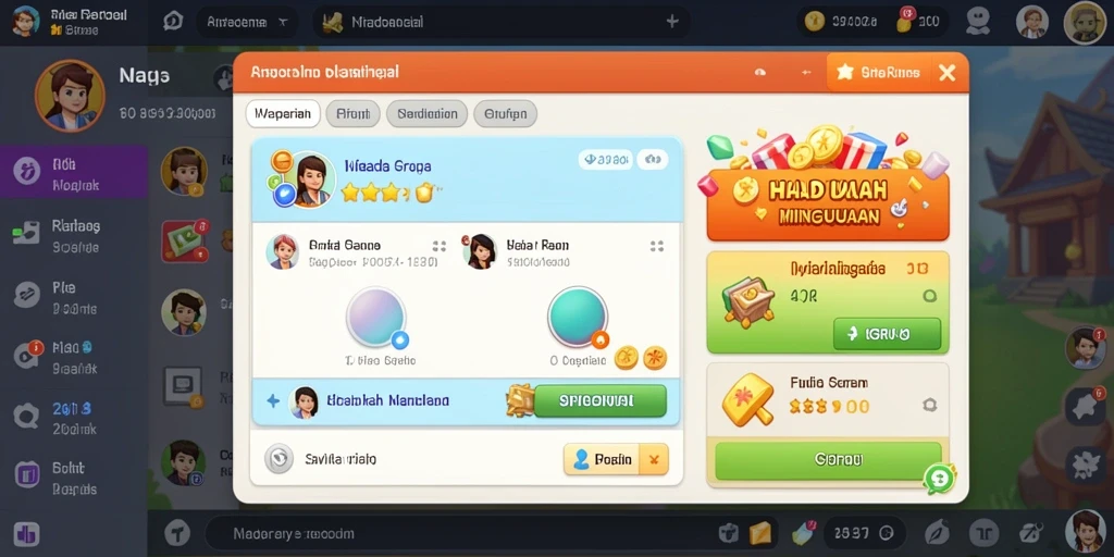 Halaman leaderboard yang menunjukkan peringkat pemain.
